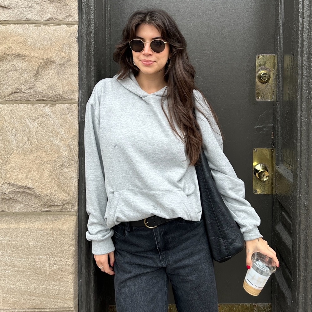 Women's Oversized Gray Hoodie
